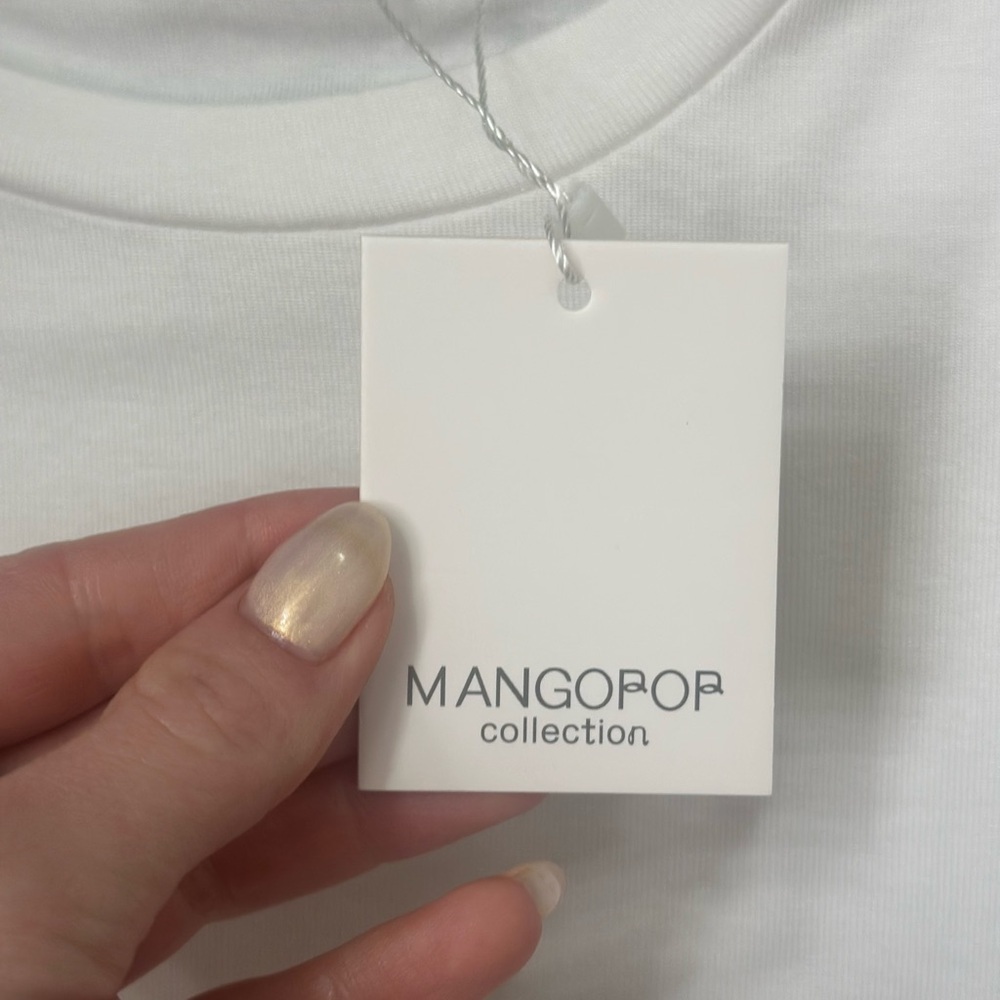 Mango Pop White Short Sleeve Bodysuit XS NEW - Picture 3 of 6
